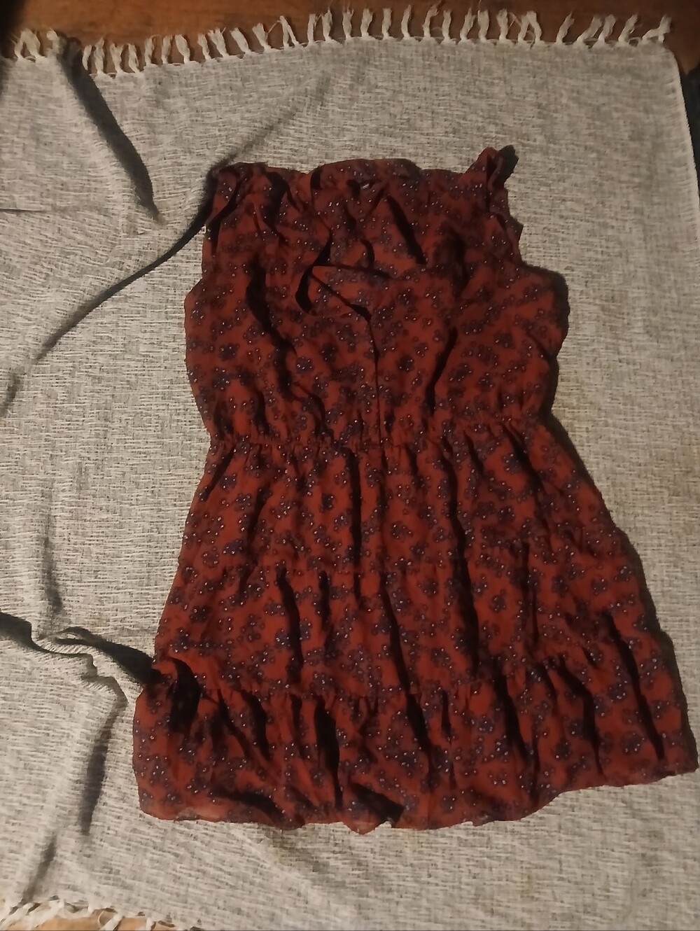 Gap Semi Sheer  Floral Flarw Mini Dress Xxl